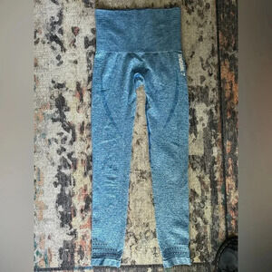Gymshark NWOT seamless leggings blue size small